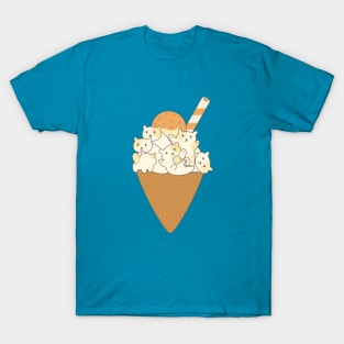 Ice-Cream Cone With Cats T-Shirt T-Shirt